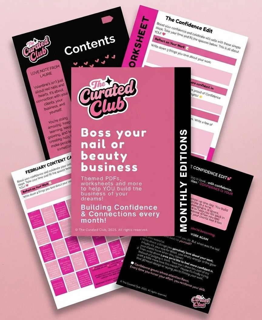 The Curated Club PDF Business Membership - Monthly Nail Tech Education Subscription