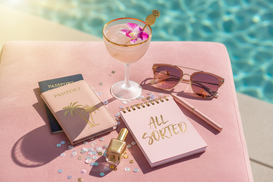 Nail tech sun lounger flat lay — pricing calculator update