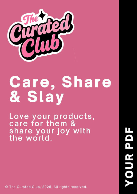 Care, Share & Slay PDF - make sure you subscribe to emails to receive your PDF